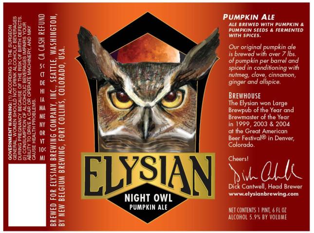 Elysian Night Owl  Pumpkin Ale Logo