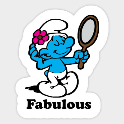 Fabulous Smurf Sticker
