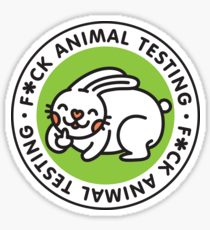 fuck animal testing sticker