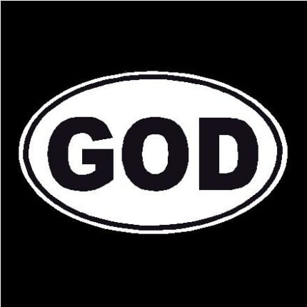 GOD Oval Decal