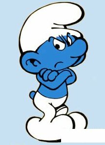 Grouchy Smurf Color Decal 3
