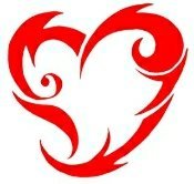 Heart Tribal Decal Sticker 4