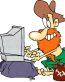 hillbilly-using-a-computer-CARTOON STICKER