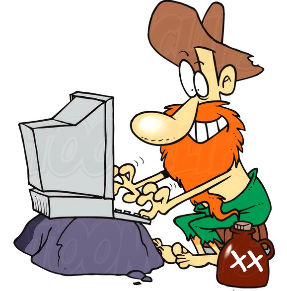 hillbilly-using-a-computer-CARTOON STICKER