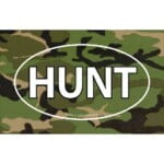 Hunt Oval Camo Sticker