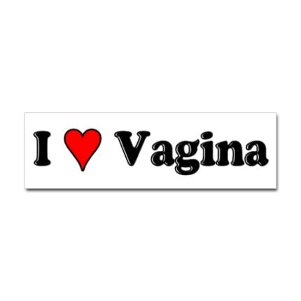 I Love Vagina Vinyl Bumper Sticker