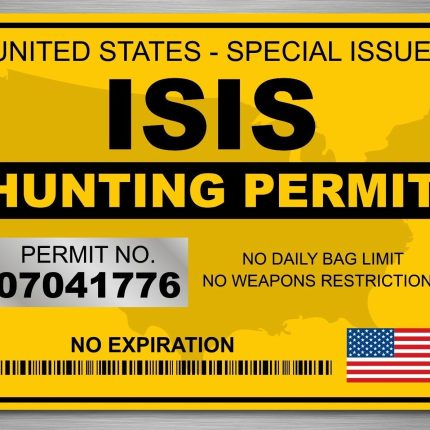 isis hunting permit anti hate sticker