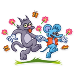 itchy and scratchy funny cartoon sticker 17