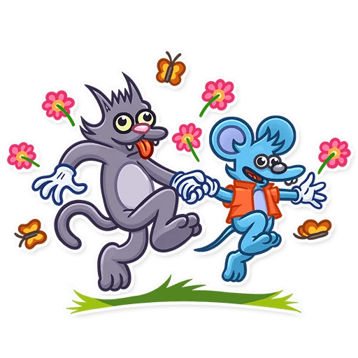 itchy and scratchy funny cartoon sticker 17