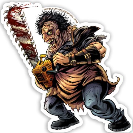 LEATHERFACE CHAINSAW STICKER 2