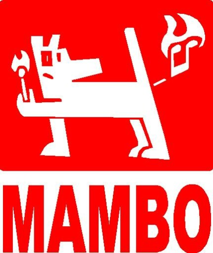 MAMBO Farting Dog Diecut Music Decal 2