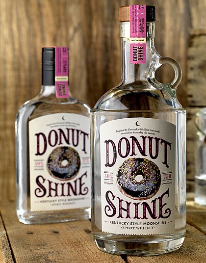 moonshine kentucky style donut shine rectangle sticker