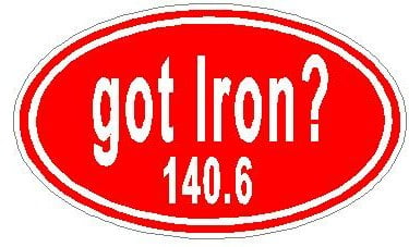 Oval Running Decals Got Iron 140.6 Sticker J
