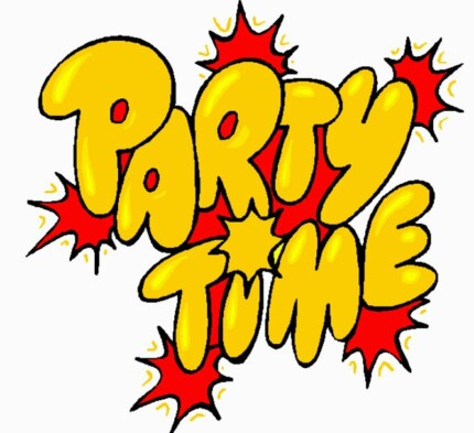Party Time logo sticker