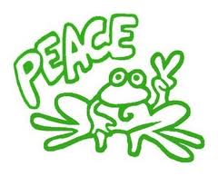 Peace Frog Decal
