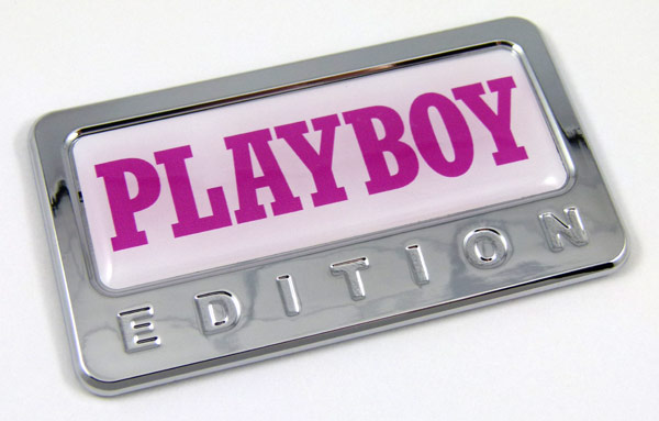 playboy special edition adhesive chrome emblem