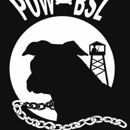 POW PITBULL black and white decal