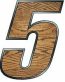 One Digit - WOODGRAIN Race Number Kit
