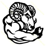 ram muscle decal 101 RIGHT