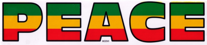 RASTA PEACE STICKER