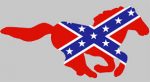 rebel flag mustang sticker