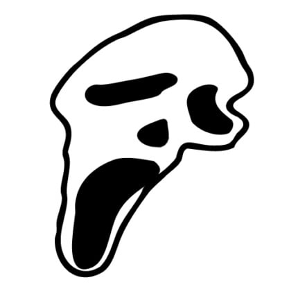 Scream Movie Mask Decal