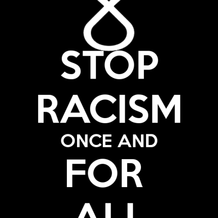 stop racism once and for all die cut decal