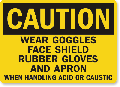 Wear Face Shield Caution Sign 3
