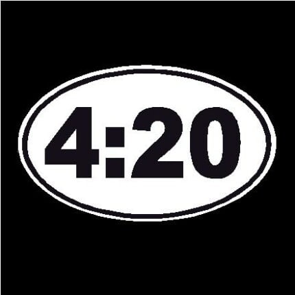 420 Oval Decal