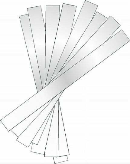 8 - 8 Inch White Reflective Safety Strips