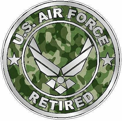 AIR FORCE RETIRED camo green