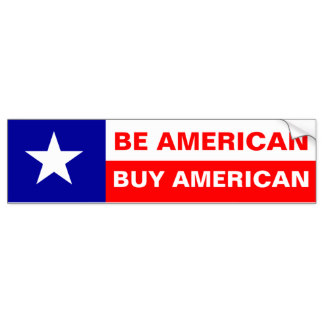 be_american_buy_american_bumper_sticker STAR