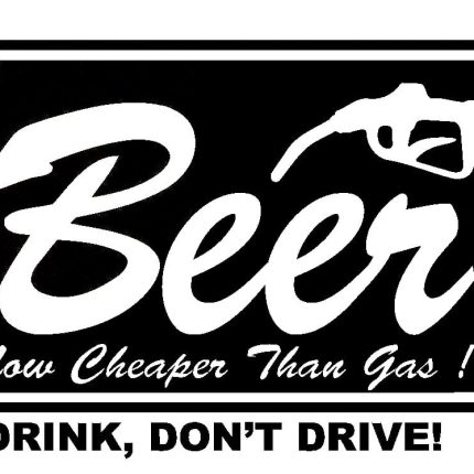 Beer Cheaper than Gas Decal