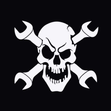 Biker Skull Decal 01