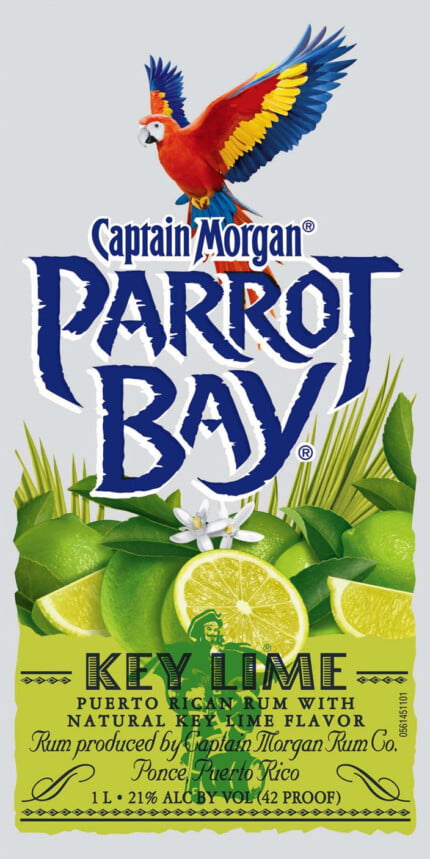 Capt Morgan - Parot Bay Rum Label