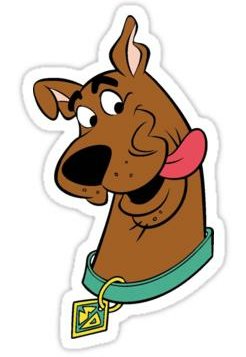 CARTOON Scooby TOUNGE OUT sticker