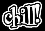 chill die cut car sticker