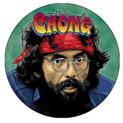 CHONG round weed sticker