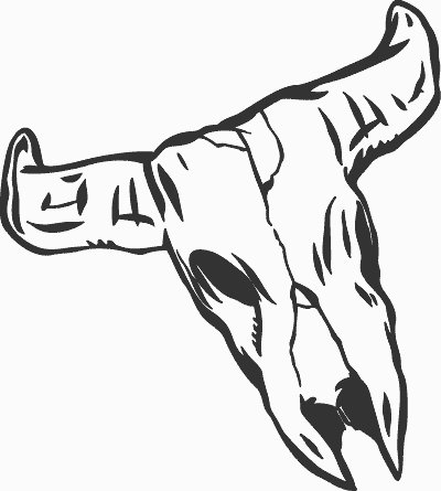 Cow Skull Decal6