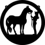 Cowgirl and Horse Decal 2