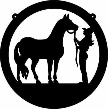 Cowgirl and Horse Decal 2