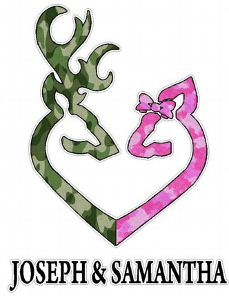 Deer Hearts Names CHOOSE YOUR OWN FILL green pink