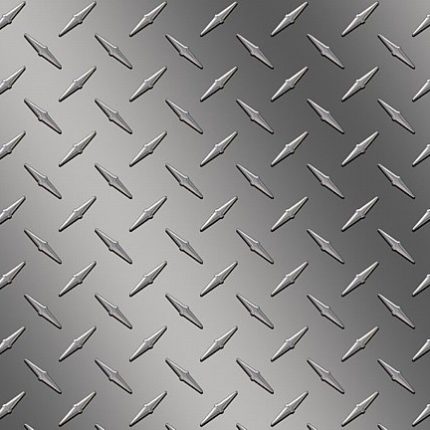 Diamond Plate Silver Vinyl Sheet