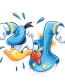 donald duck daisy duck disney cartoon sticker 02