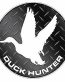 Duck Hunting Circle Decal 88 - Diamondplate Black
