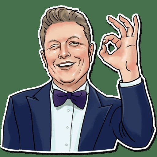 ELON THATS OK DRAWING STICKER