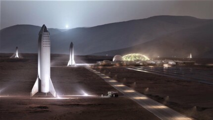 Elons Mars Base Alpha 2028 RENDER Sticker