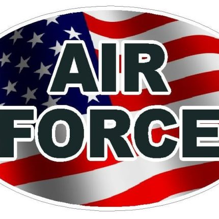 FLAG OVAL AIR FORCE DECAL