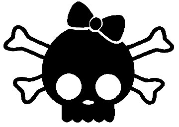 Girl Skull Sticker 4