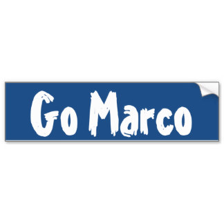 GO MARCO bumper sticker